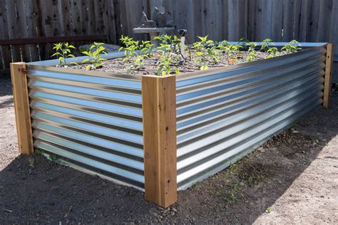 corrugated metal planter box|diy metal raised garden beds.